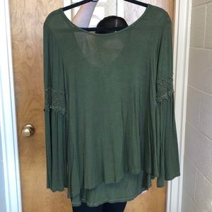 dark green long sleeve shirt